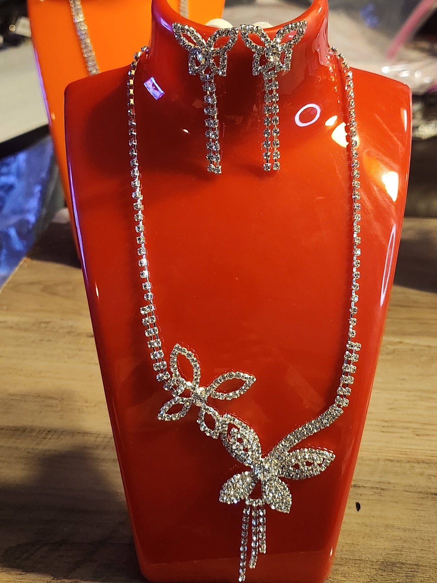 DOUBLE BUTTERFLY RHINESTONE SET