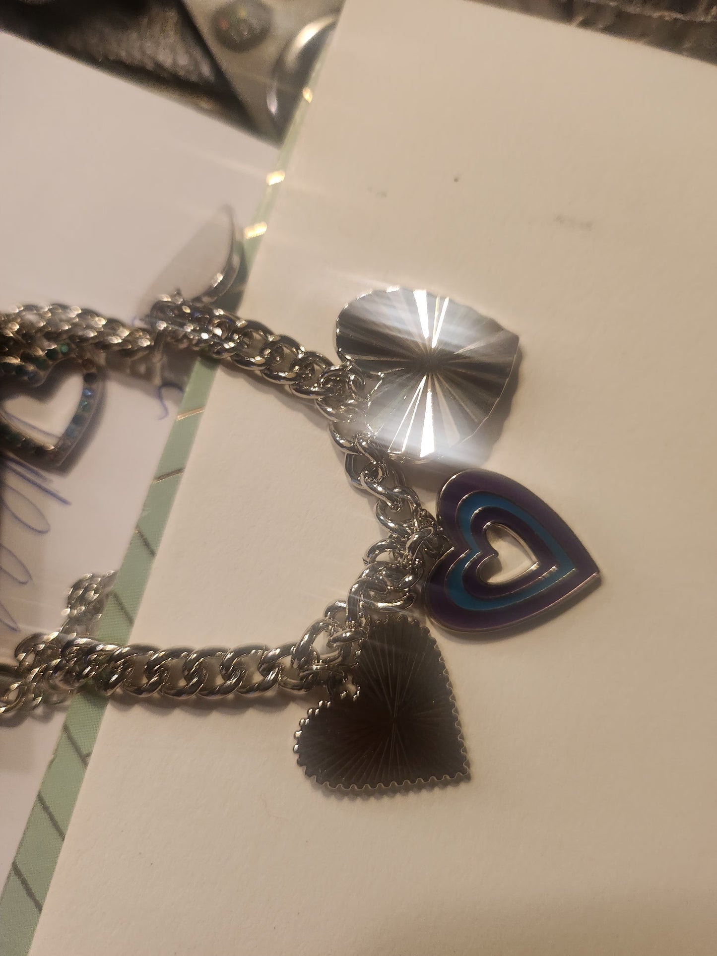 4 pc. Heart charm necklace set