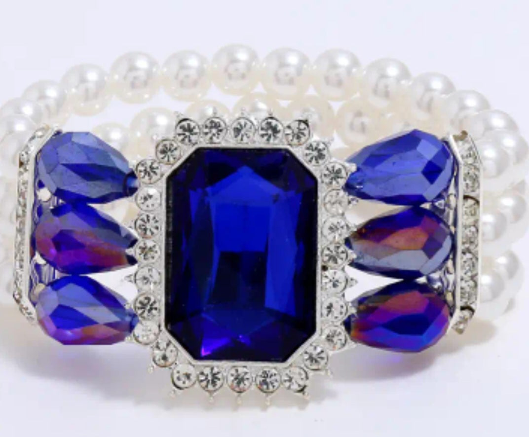 Luxury Wrap Bracelet Shiny Pearl Stretch Bracelet