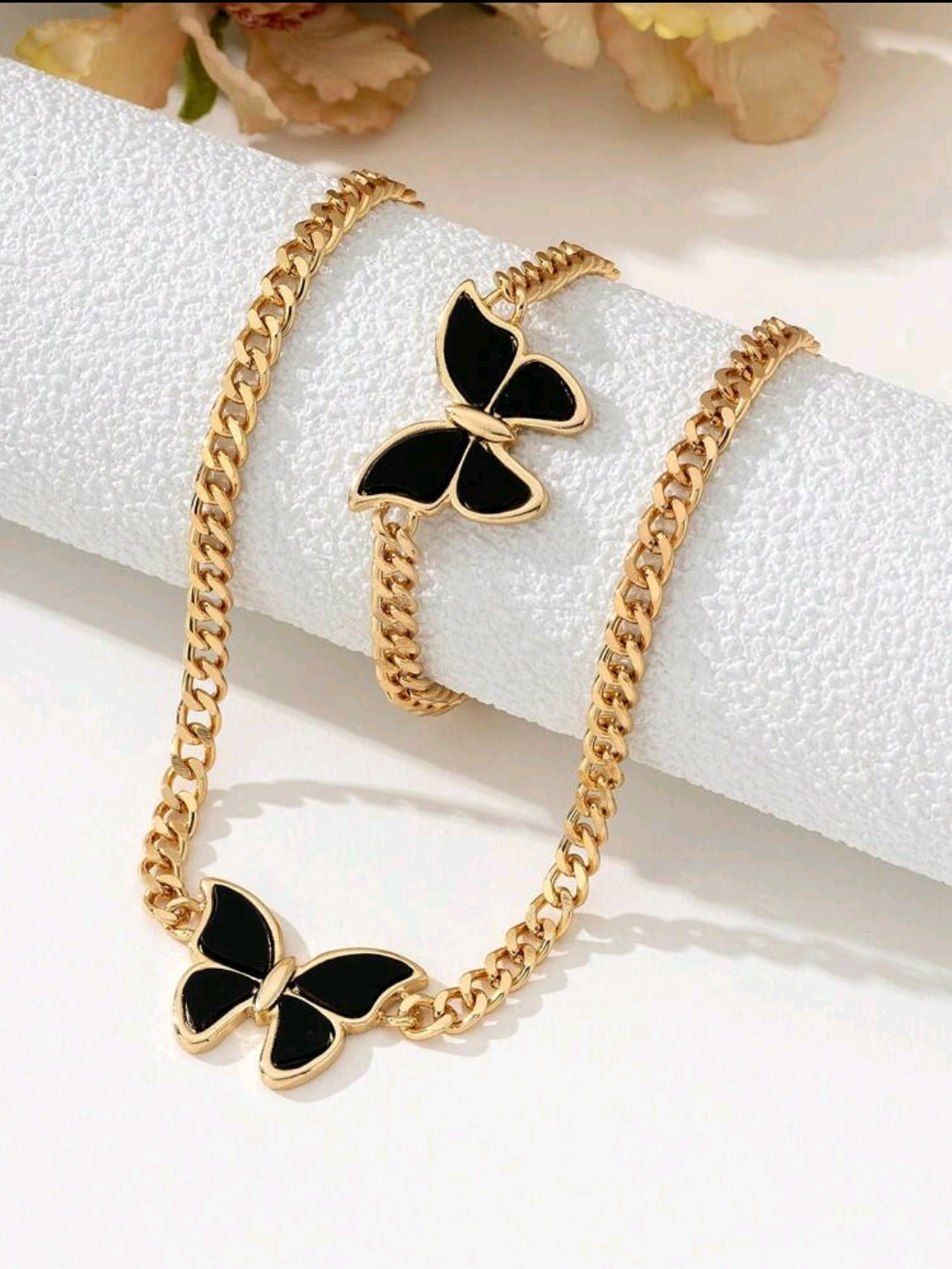 Butterfly Necklace + Bracelet