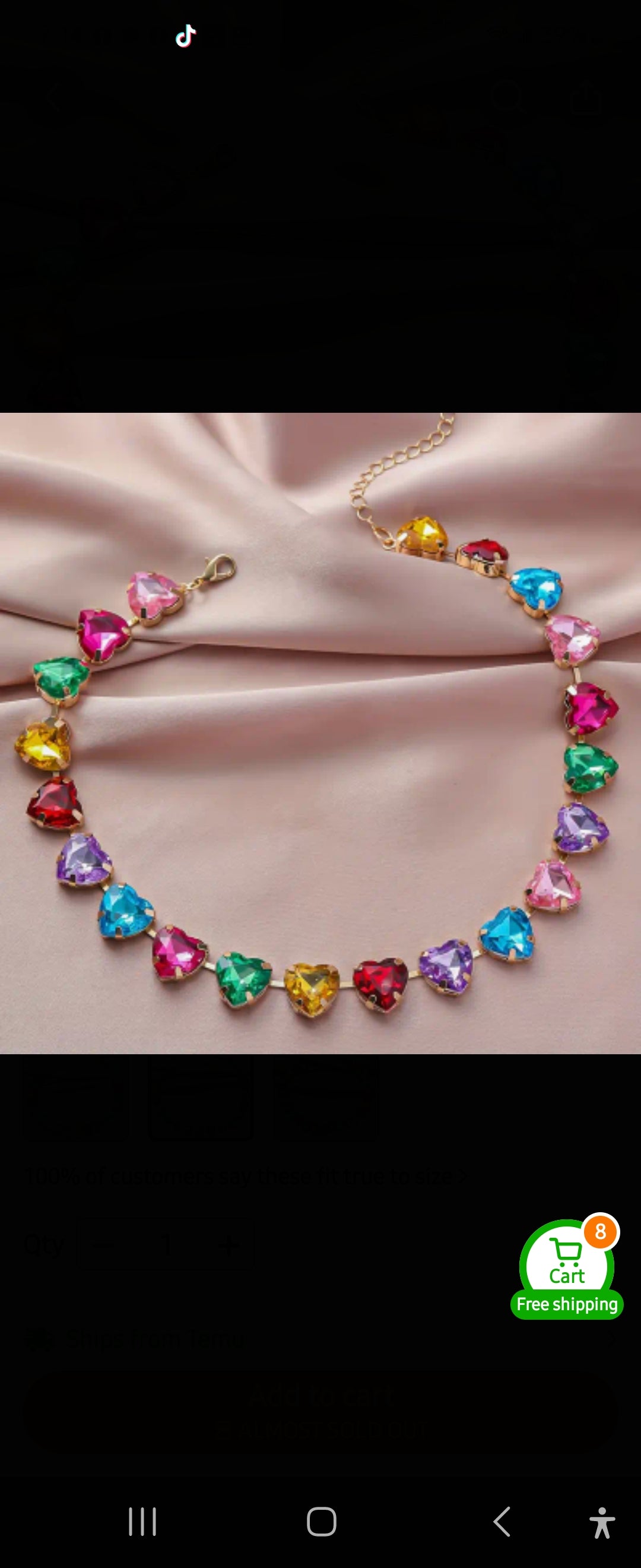 Rhinestone Choker necklace
