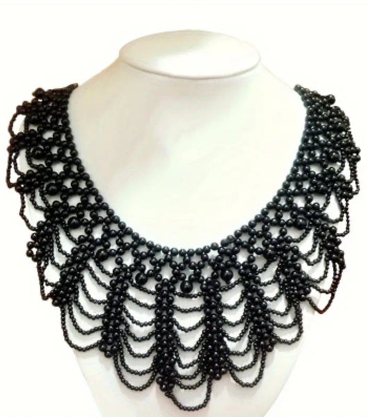 Braided Tassel Layered  necklace
