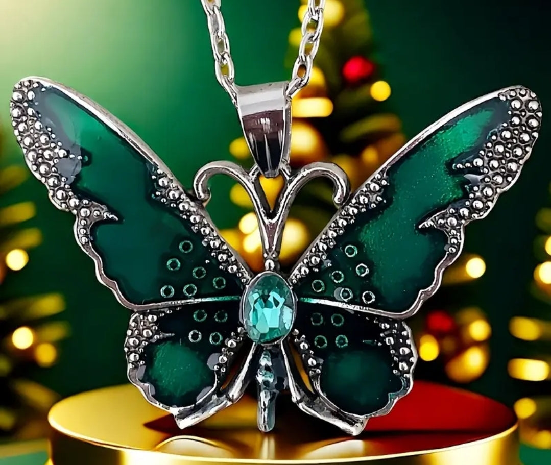 Butterfly pendant necklaces
