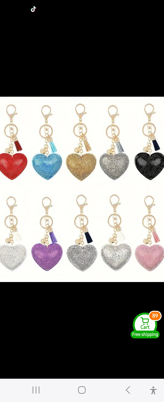 Heart keychains
