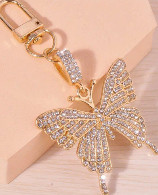 Butterfly rhinestone Keychain