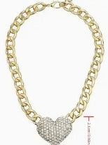 Rhinestone heart necklace