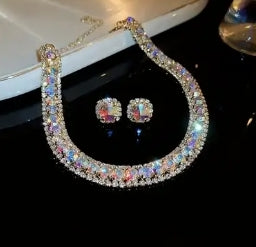Rhinestone Choker set