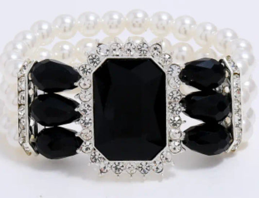 Luxury Wrap Bracelet Shiny Pearl Stretch Bracelet