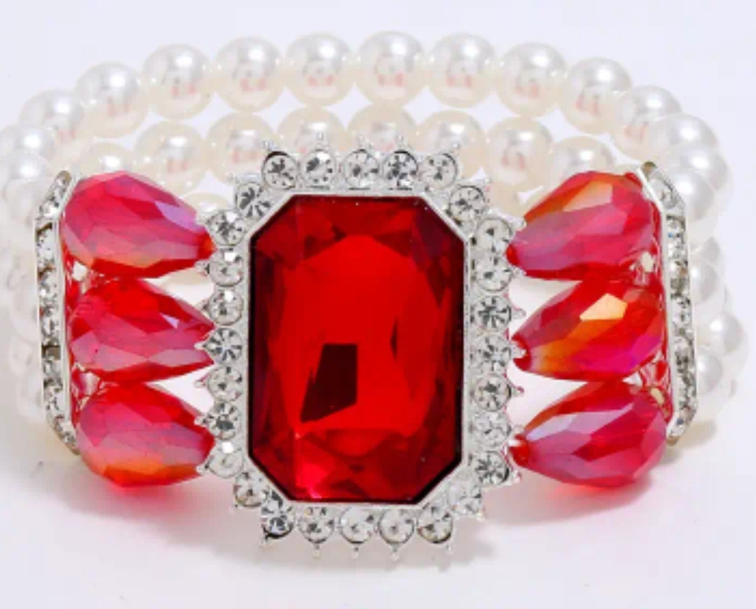 Luxury Wrap Bracelet Shiny Pearl Stretch Bracelet