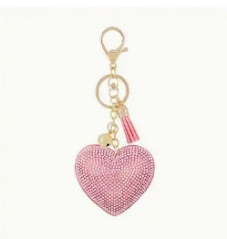 Rhinestone Heart keychains
