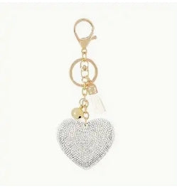 Rhinestone Heart keychains