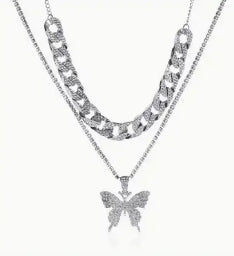 2pc. Butterfly necklace + choker
