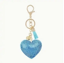 Rhinestone Heart keychains