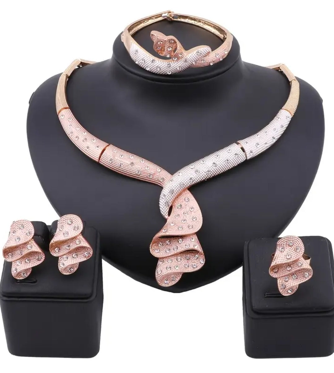 4 pc. Crystal jewelry set