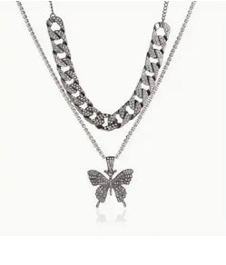 2pc. Butterfly necklace + choker