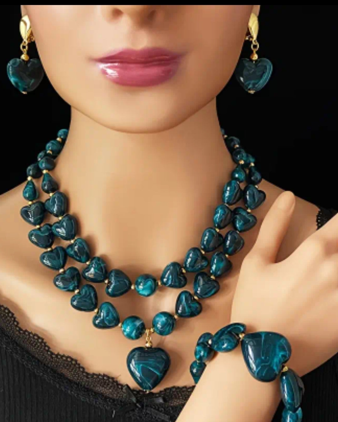 3pc. Stone jewelry set