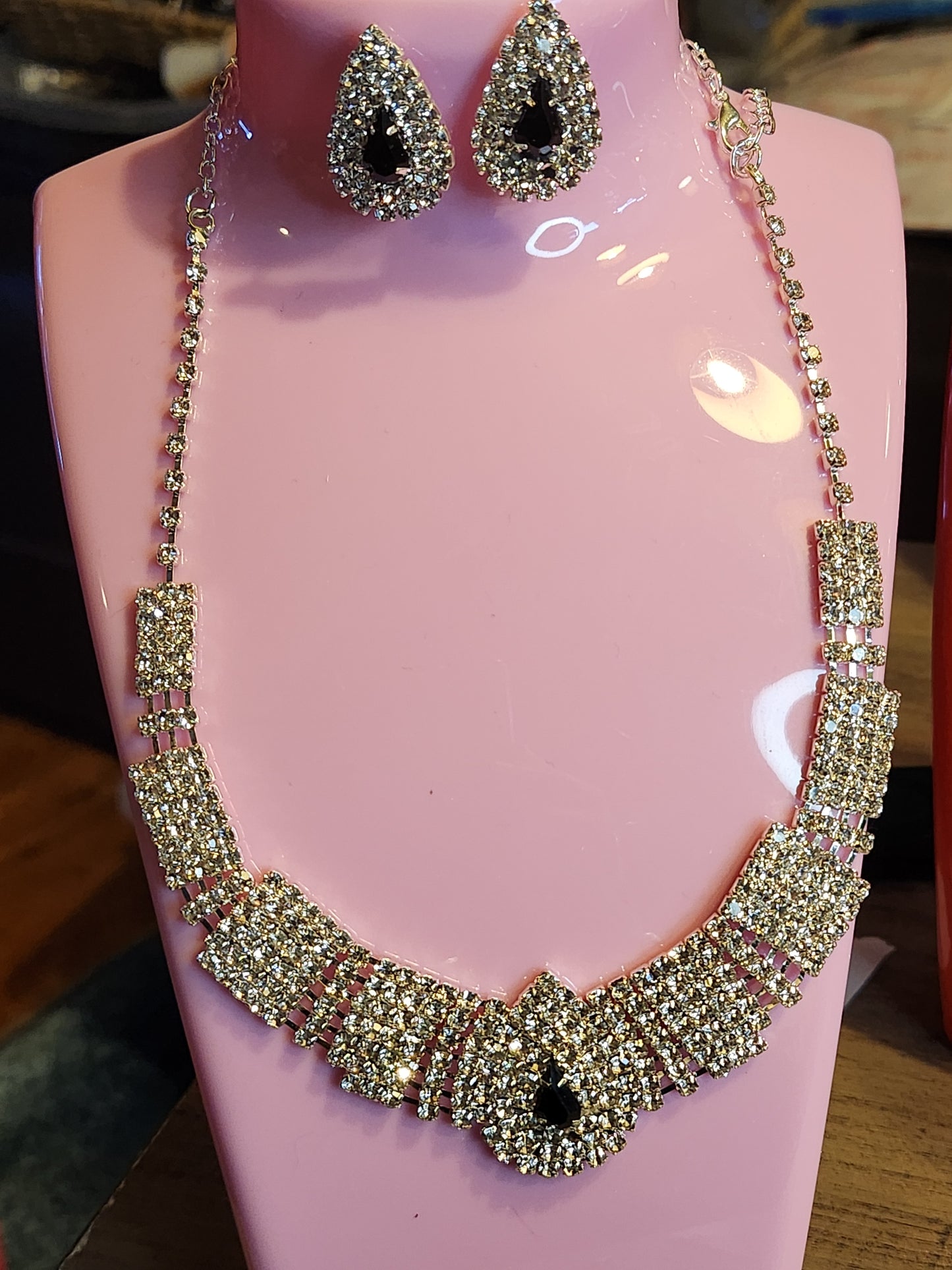 RHINESTONE NECKLACE SET