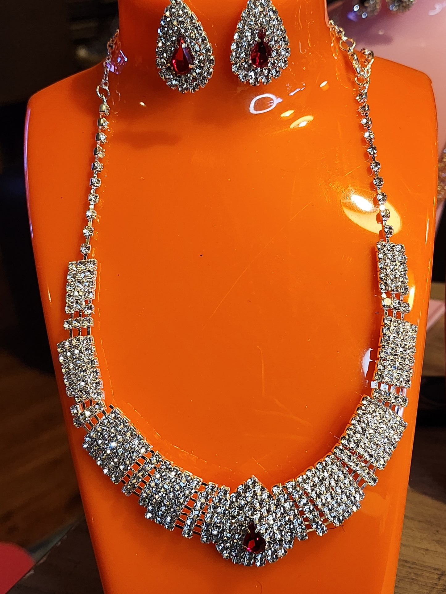 RHINESTONE NECKLACE SET