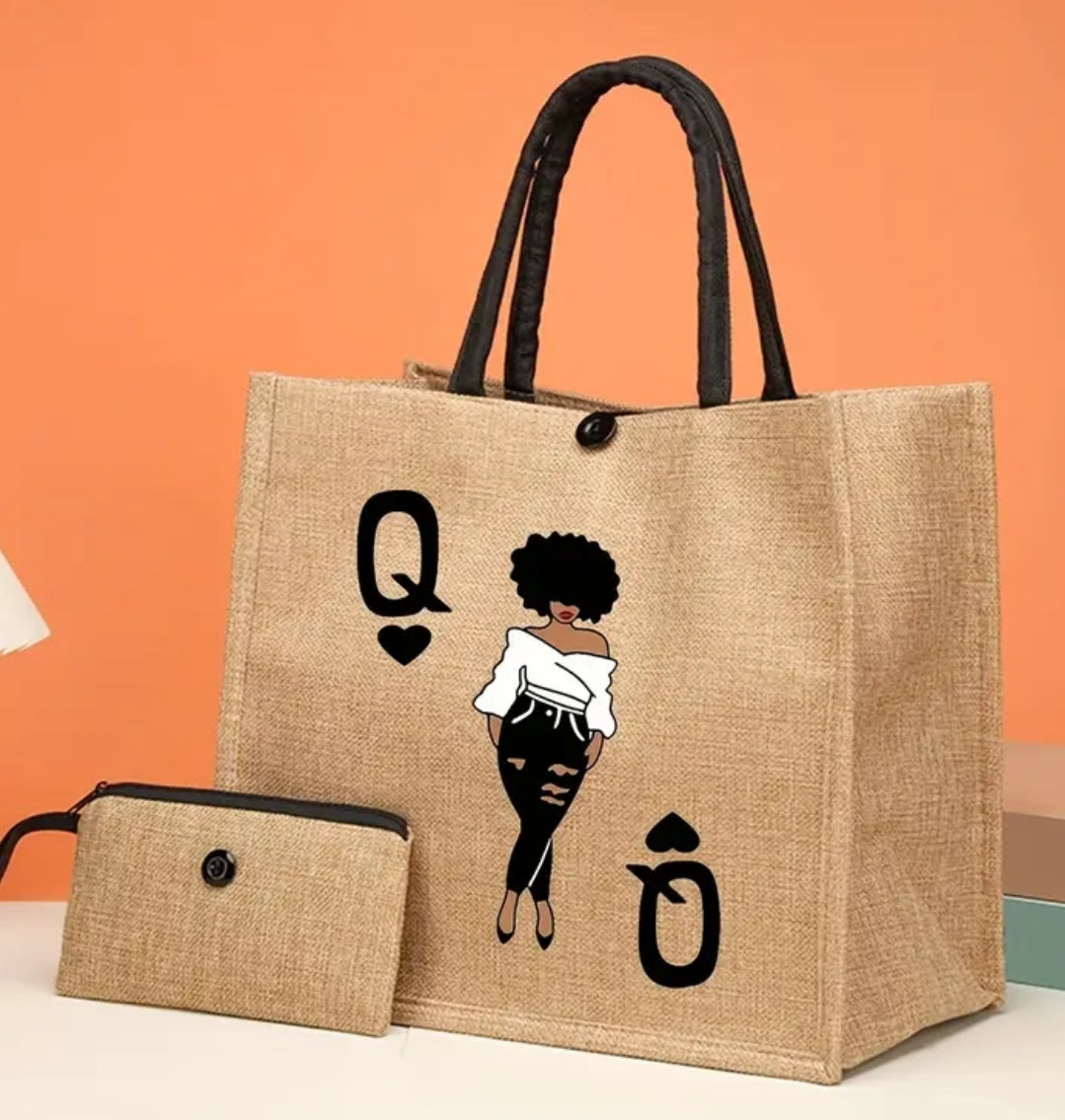 QUEEN (PLAYING CARD) TOTE BAG