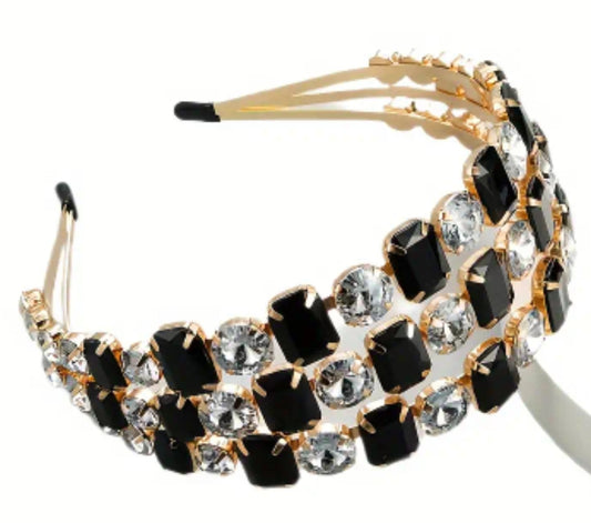 3 tiered Crystal Rhinestone Headband