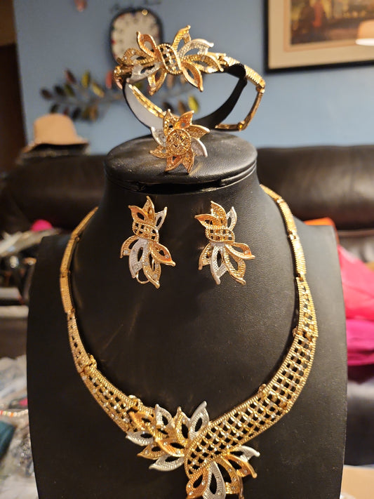 4 pc. Gold Butterfly set
