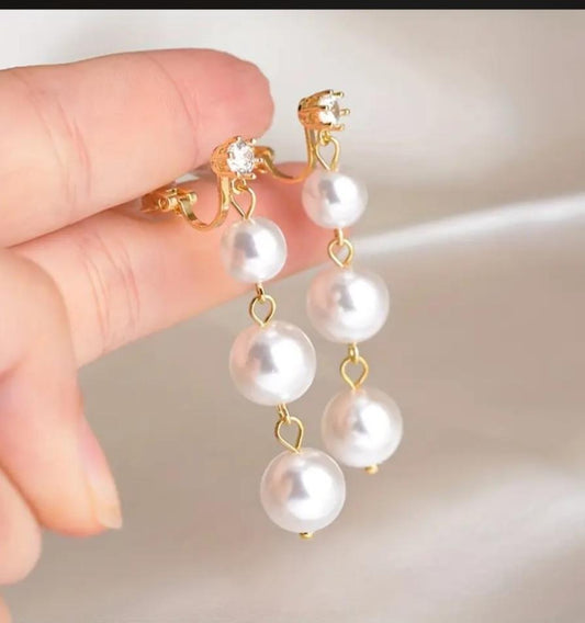 Clip On Pearl Earring