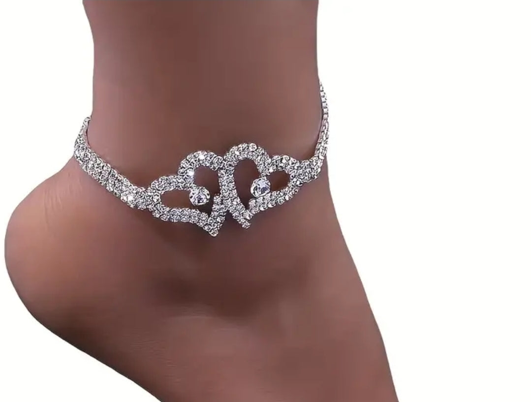 DOUBLE HEART ANKLET