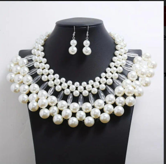 Earrings Plus Necklace Baroque Style Jewelry Set