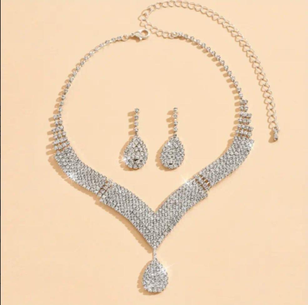 Earrings + Necklace Elegant Jewelry Set