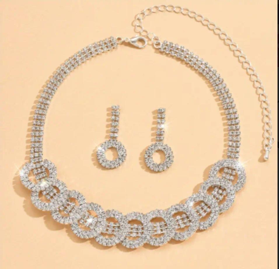 Earrings + Necklace Elegant Jewelry Set