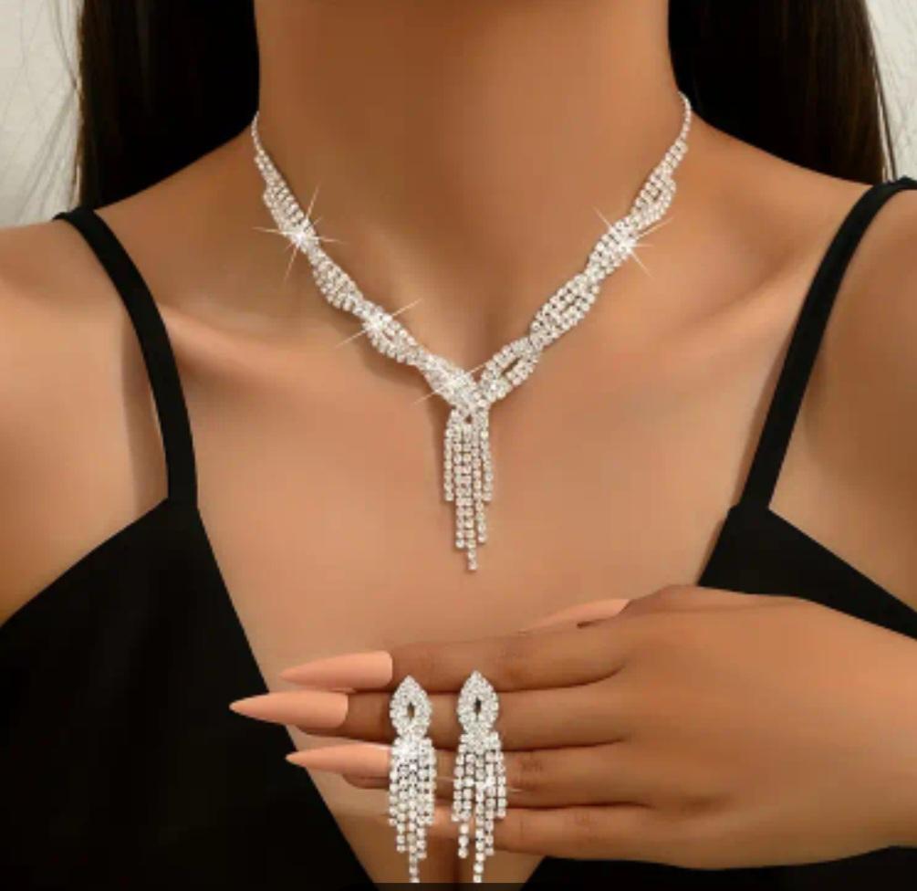 Earrings + Necklace Luxury Jewelry Set