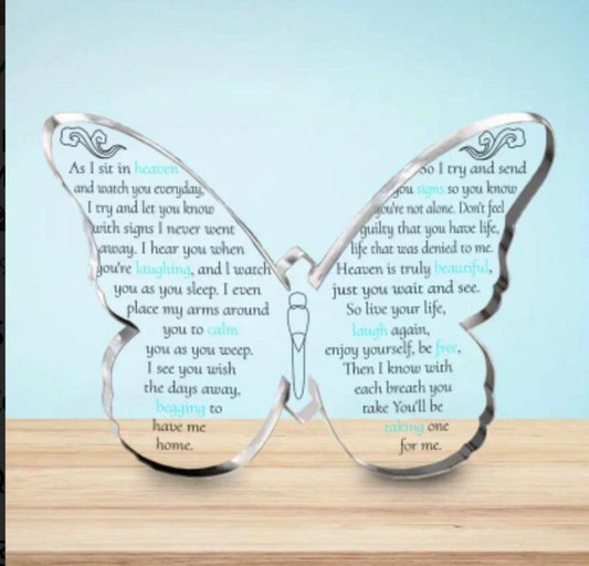 Butterfly Motivational Acrylic Plaque