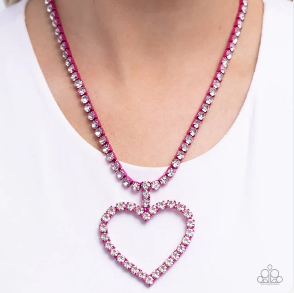 FLIRTING FANCY PINK NECKLACE