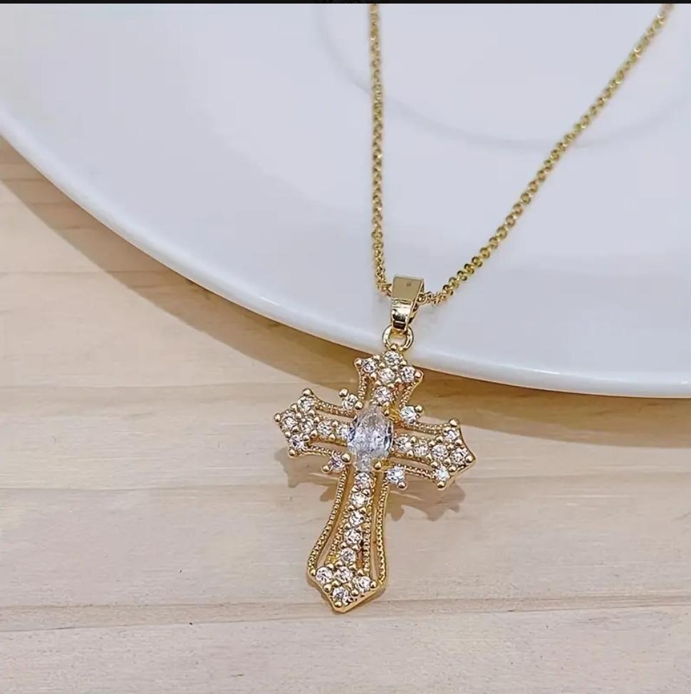 Fashion Cross Hollow Necklace