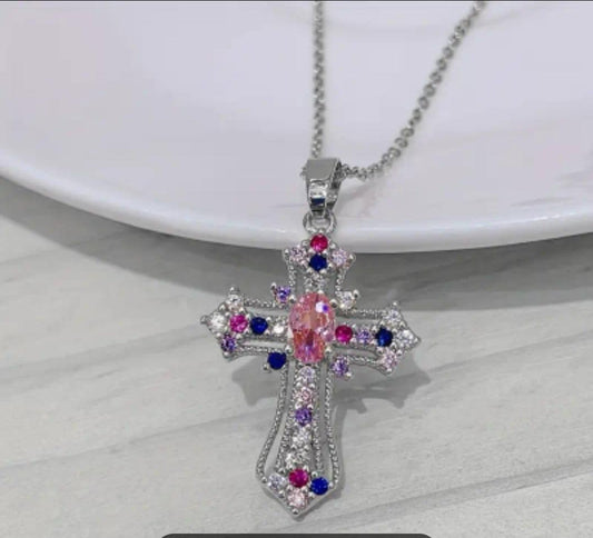 Fashion Cross Hollow Necklace