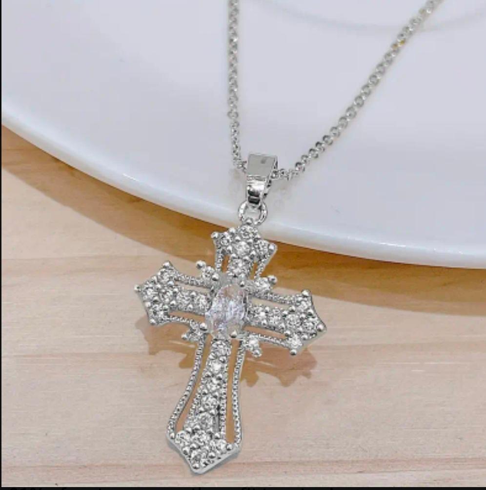 Fashion Cross Hollow Necklace