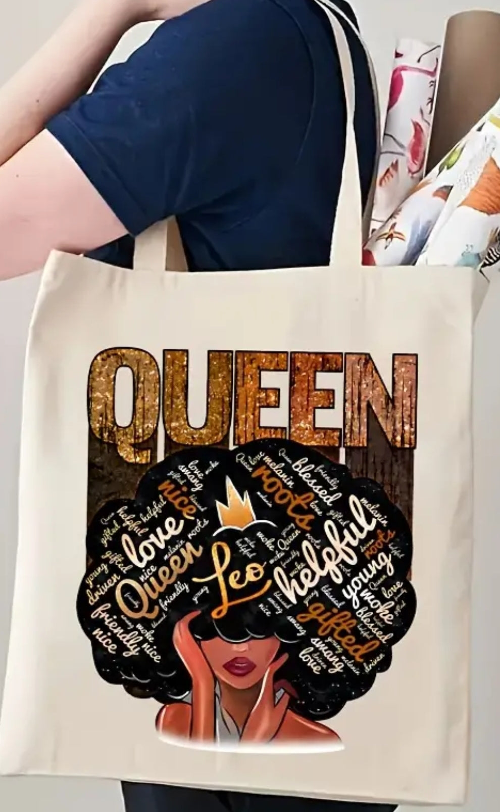 Fashion Print Tote Bag Queen