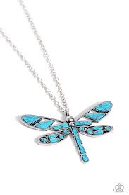 Flying Low Blue Necklace