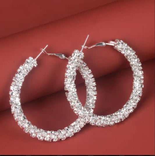 Full Colorful Sparking Rhinestone (Silver + White Diamond