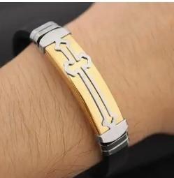 Men's Fashion Simple Cross Silicone Bracelet Accesory