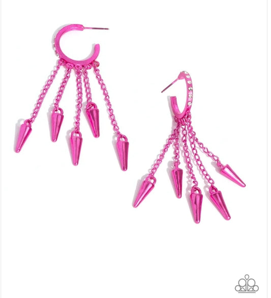 PIQUANT PUNK PINK EARRINGS