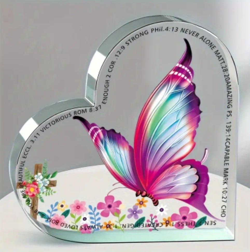 Rainbow Butterfly Acrylic Plaque