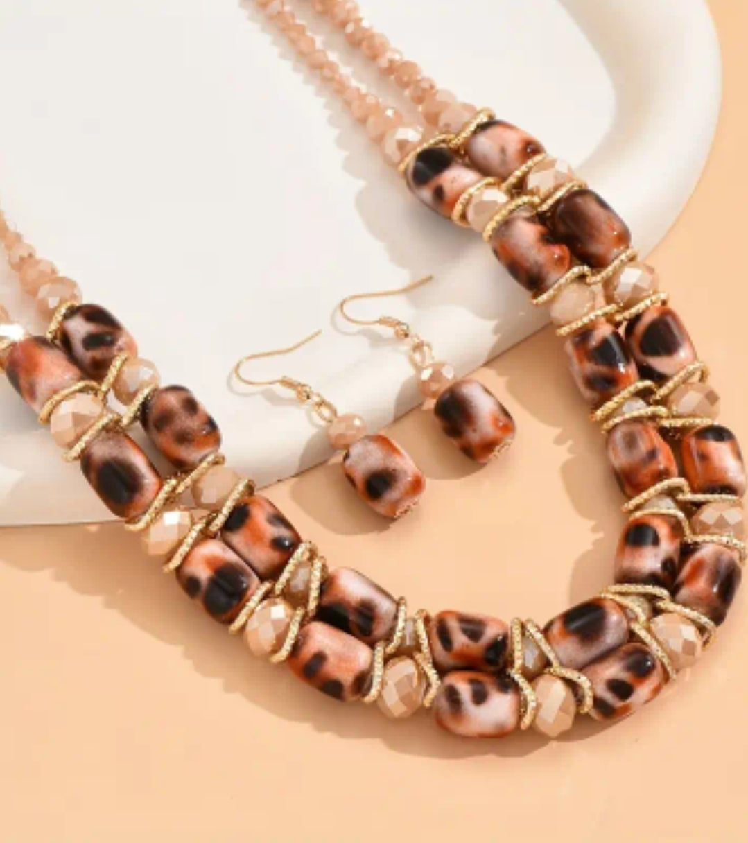 Stone necklace set