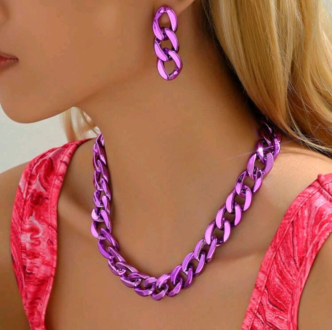 Acrylic Necklace and Earring