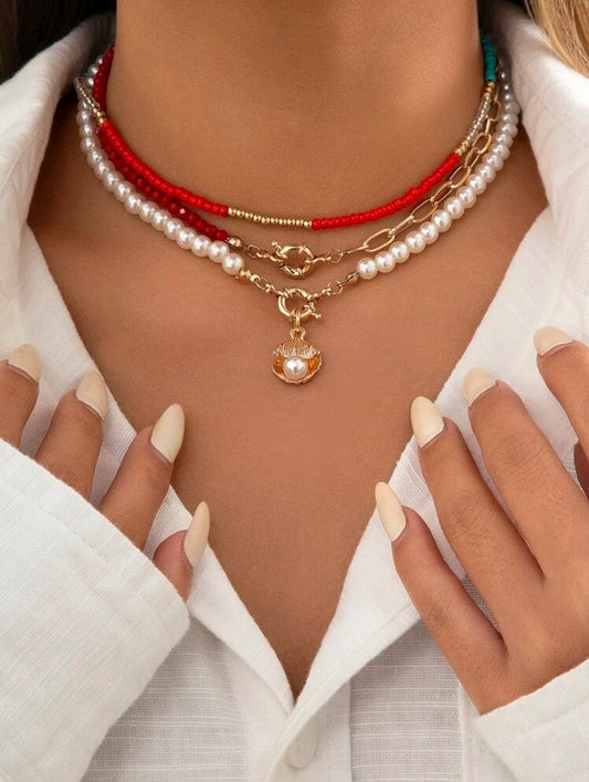 3 pc. Faux Pearl Decor Shell Charm