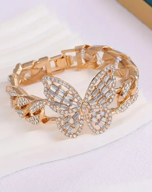 Gold rhinestone bracelet