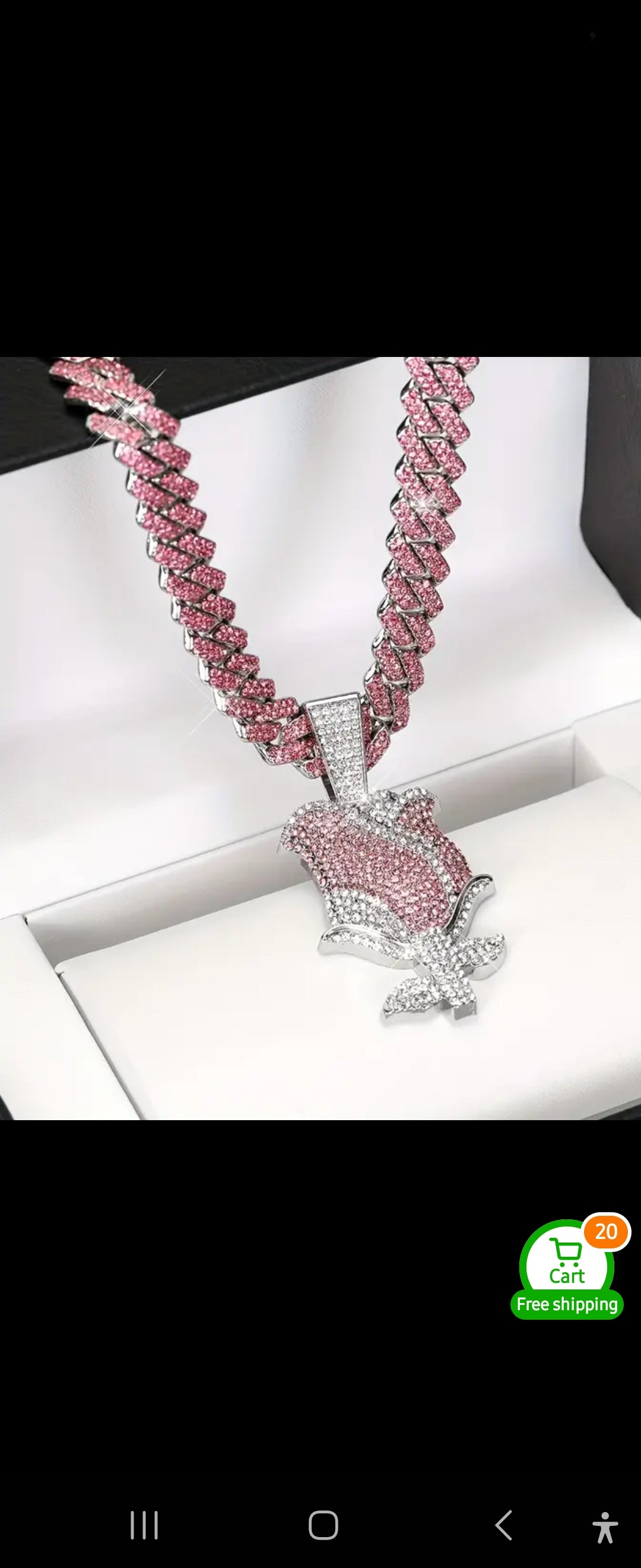 Rose cubab/hip hop style Necklace
