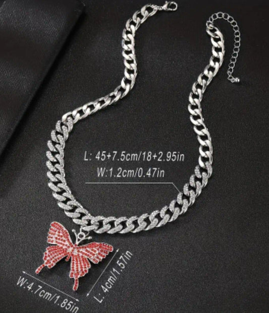 Butterfly pendant necklace