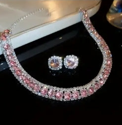 Rhinestone Choker set
