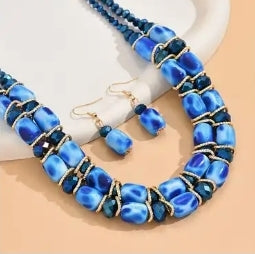 Stone necklace set